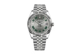 Rolex Datejust 41mm 126334 Oyster Jubilee Fluted Wimbledon Slate Dial