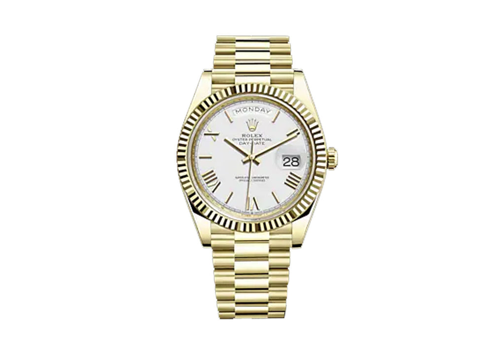 Rolex DayDate 40mm 228238 Yellow Gold President White Dial